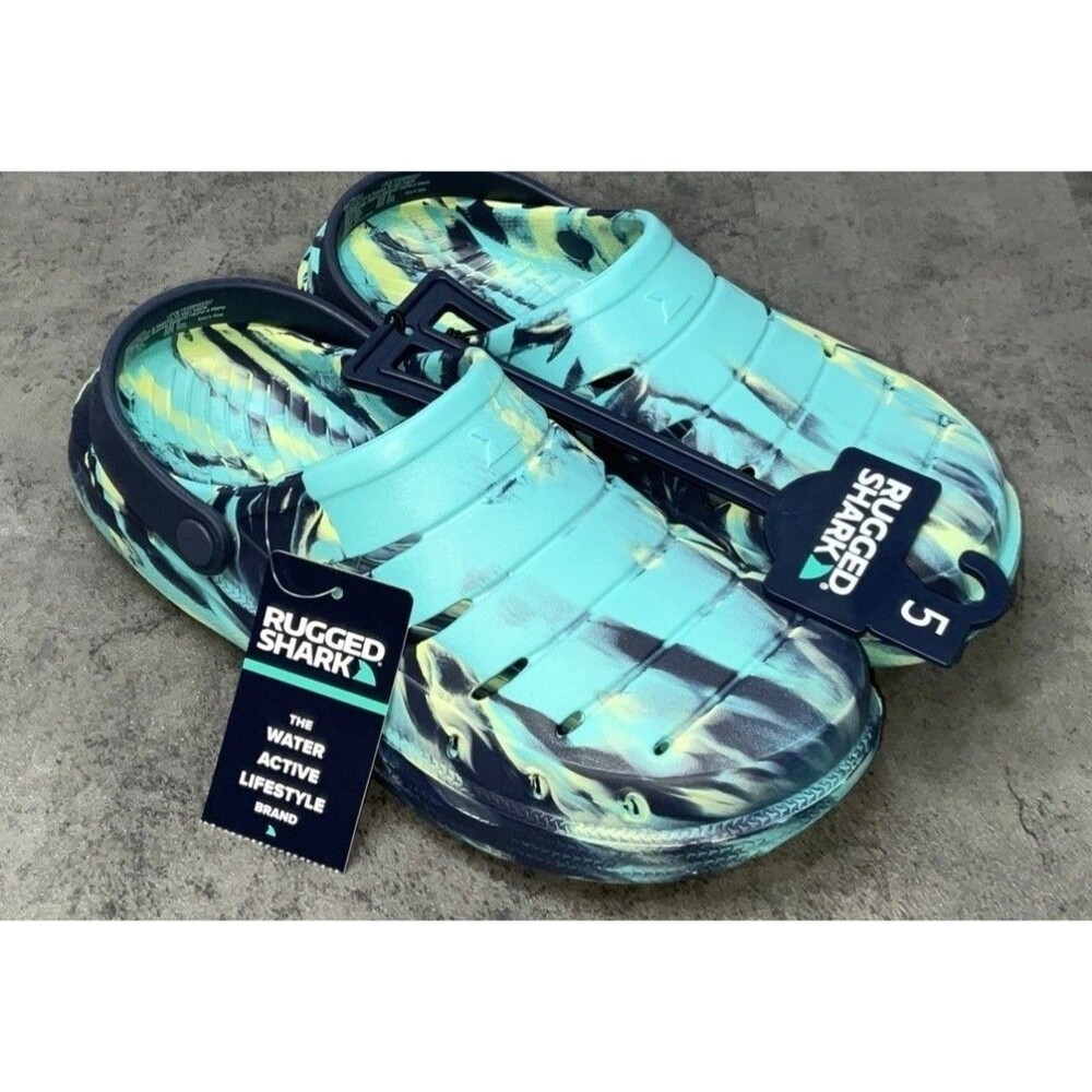 NEW Rugged Shark Floatable Clogs Big Boy Size 5 SB8